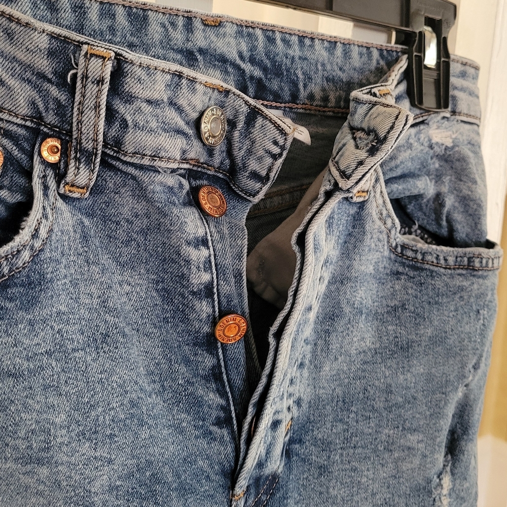 H&M & DENIM Blue Mom Jeans Ultra High Waist Size 6 - Picture 3 of 7